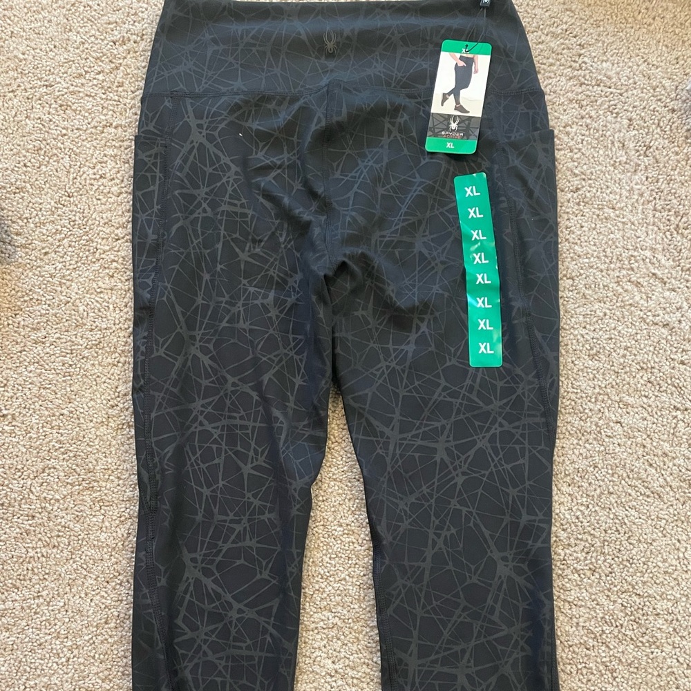 Womens Spyder Active Leggings with Side Pockets - Picture 2 of 3